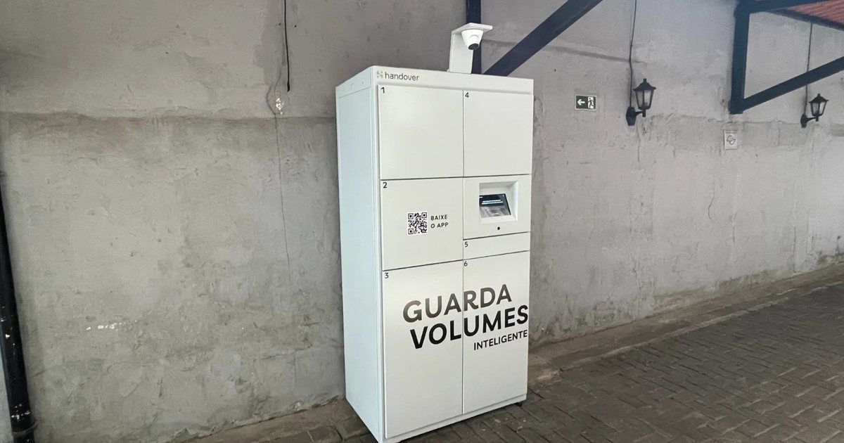 Guarda-volumes inteligente Handover instalado em ponto no Brasil