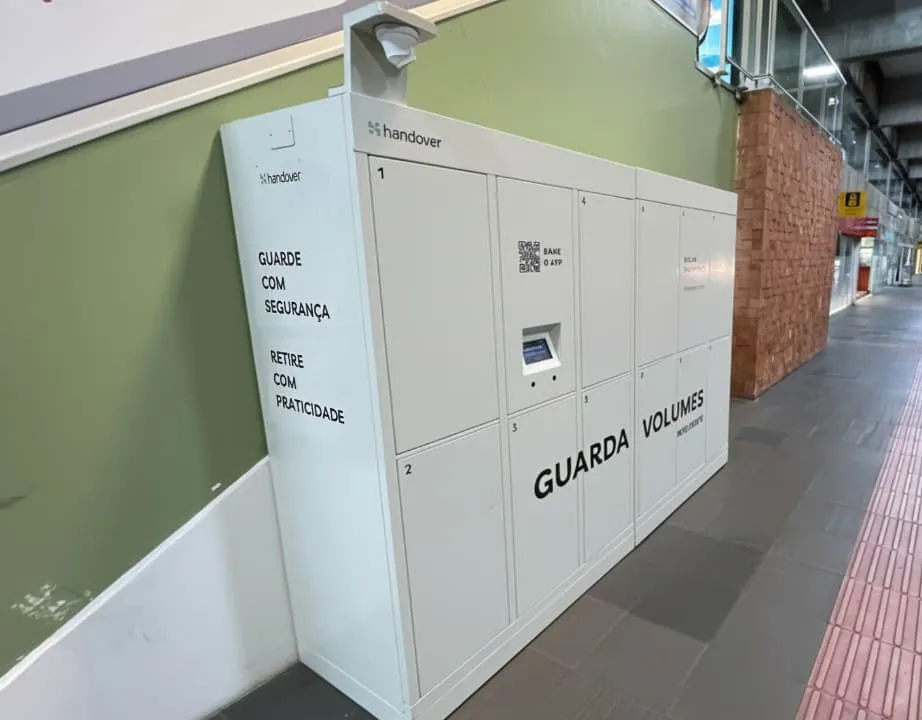 Handover luggage lockers at the Curitiba bus terminal