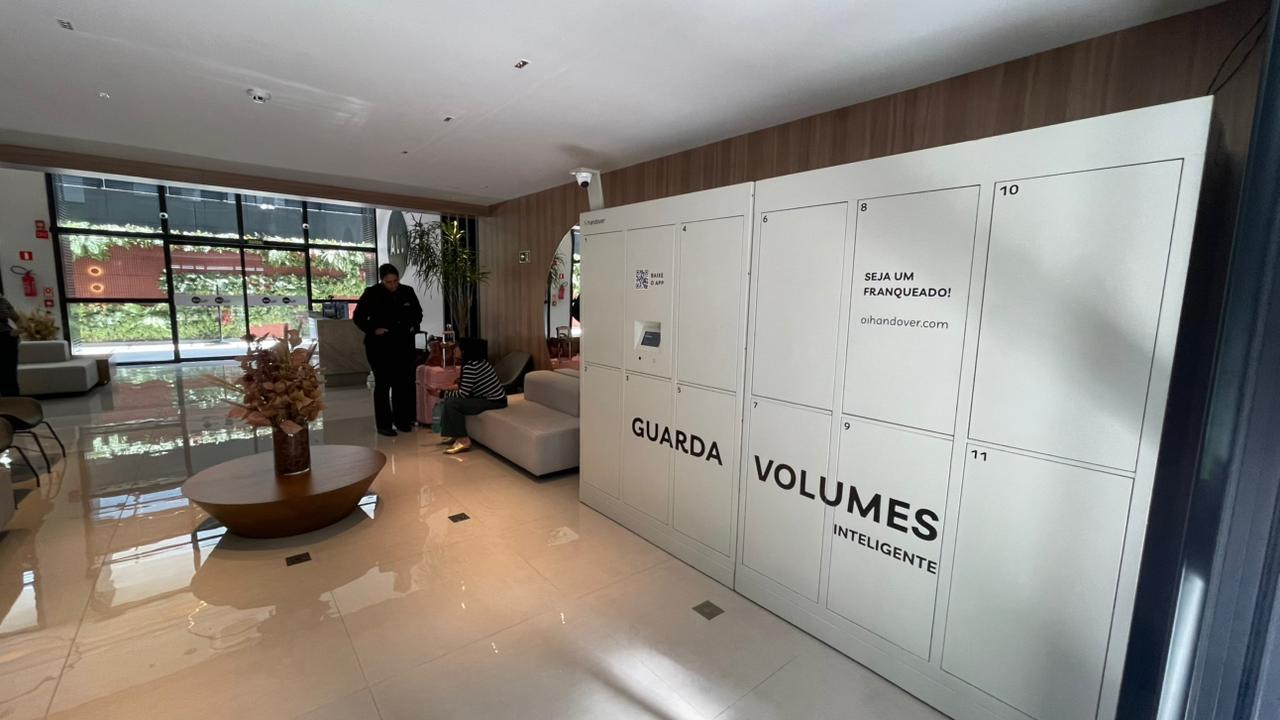 Handover luggage lockers at the ShortStay building in Curitiba