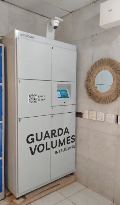 Handover luggage lockers on the beachfront in Rio de Janeiro